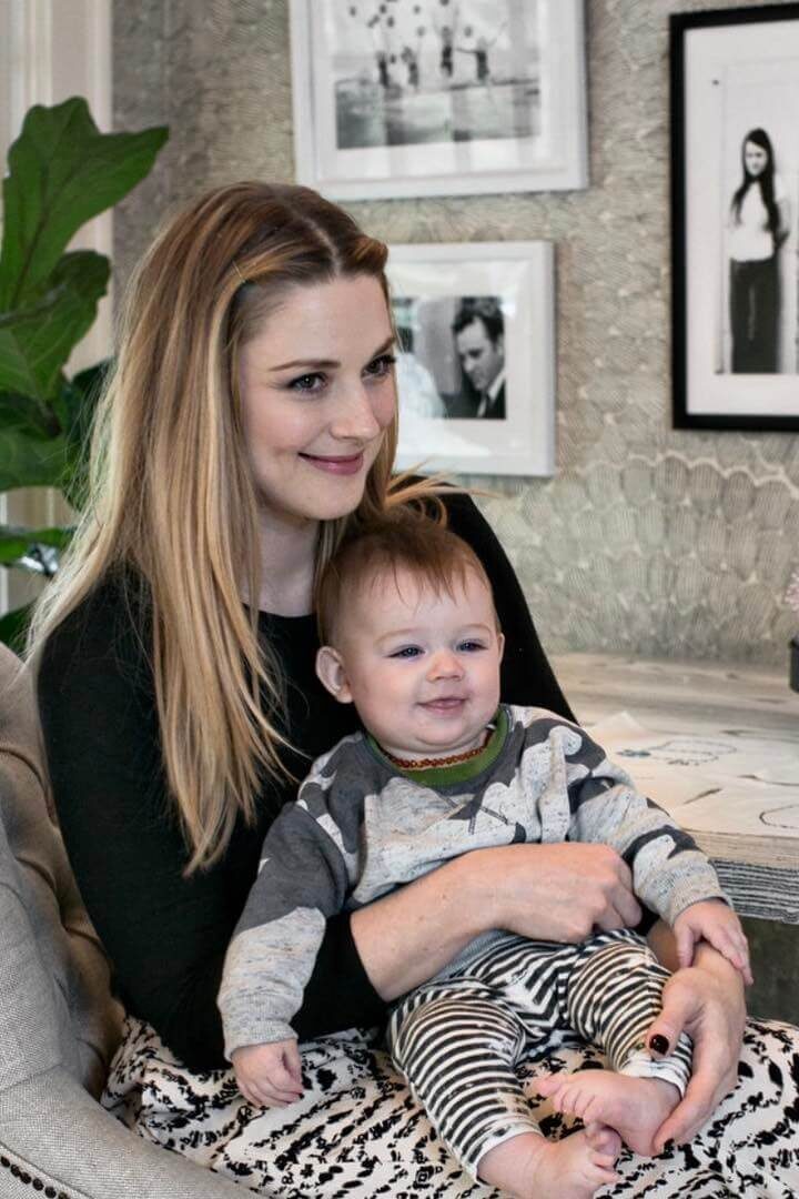 Alexandra Breckenridge with baby