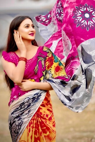 Zahara Mitu Saree Photo 12