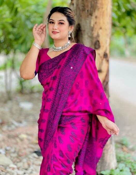 Sanjida Islam Sayma Exclusive Saree Photo