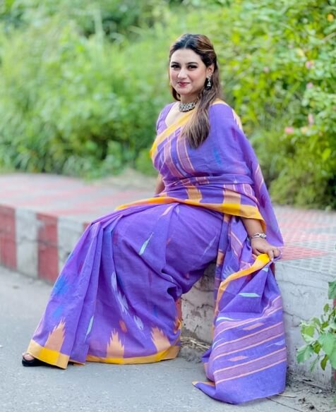 Sanjida Islam Sayma New Saree Photo