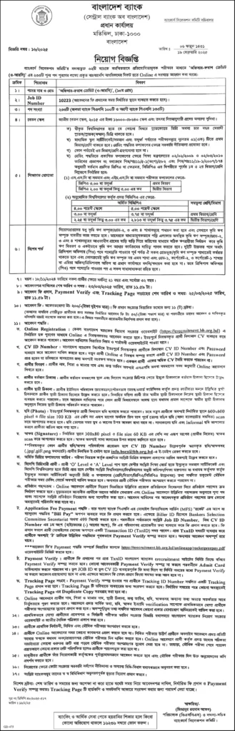 bangladesh bank job circular 2025